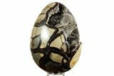 Septarian Dragon Egg Geode - Sparkly Black Crystals #378950-1